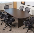 8 Foot x 44 inch Racetrack Conference Table, Espresso