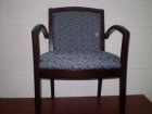 Espresso Wood Guest Armchair with 932 "Fizz" Fabric