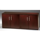 Napoli Low Wall Cabinet with Doors-All Wood Doors