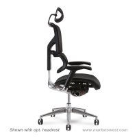 Black X2 Managers Chair with Headrest