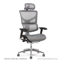 White X2 Managers Chair with Headrest