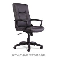 Alera YR Series Executive High-Back Swivel/Tilt Leather Chair