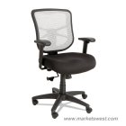 Elusion Mesh Mid-Back Swivel-Tilt Chair, Black & White
