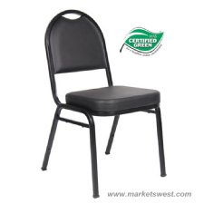 Black Caresoft™ Stacking Guest Chair