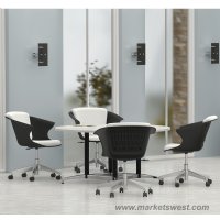 Mayline Cosy Social Chair Black and White