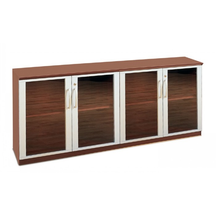 Napoli Low Wall Cabinet With Doors All, Wood Wall Shelves With Glass Doors
