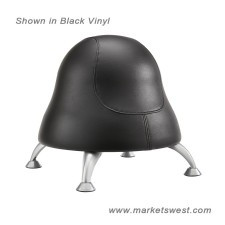 Runtz Ball Chair, 12" Diameter x 17" High - Black Vinyl