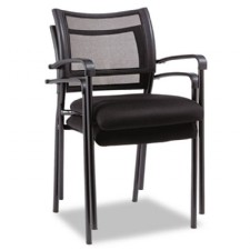 Alera Eikon Series Stacking Mesh Guest Chair, NEW-Black