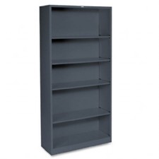 HON Brigade Metal Bookcase, 5 Shelves, 3' x 6' x 12' Charcoal