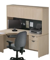 U Shape Office Desk Suite 71" x 112" Rectangle Front Hutch