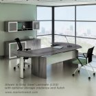 Medina Series 63" Executive L-Shaped Desk Suite #8 - Left Handed w/ Storage Credenza