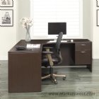 L-Shape Desk 72"x72" with Computer Corner, Espresso or Urban Walnut