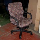 LOCAL ONLY Mid-Back Desk/Conference Chair with Multi-Color Fabric - Used