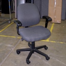 LOCAL ONLY Grey Fabric Mid Back Task Chair - Used
