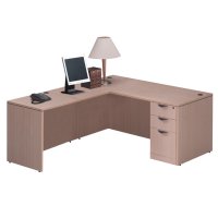 L Shape Office Desk Suite 71" x 83" Rectangle Front