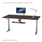 ESI Q CRANK Adjustable Height Table Base- Hand Crank