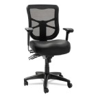 Elusion Mesh Mid-Back Multifunction Chair, Black Leather