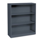 HON Brigade Metal Bookcase, 3 Shelves, 3' x 42" x 12' Charcoal
