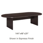 12ft x 4ft Racetrack Conference Table, Espresso