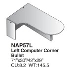 Bullet Desk 71X42 - Computer Corner Left, Espresso