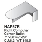 Bullet Desk 71X42 - Computer Corner Right, Espresso