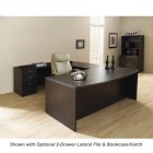 U Shape Office Desk Suite 72" x 113" in Espresso/Urban Walnut