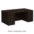 Double Pedestal Desk 71"x35" in Espresso or Urban Walnut Finish