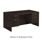 Double Pedestal Desk 60"x30", Espresso or Urban Walnut Finish