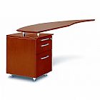 Napoli Curved Desk Return with Pencil-Box File Pedestal - Left 63 inch