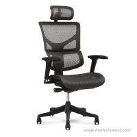 Grey X-1 Task Chair with Headrest