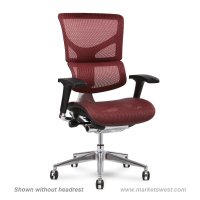 Red X2 Managers Chair no Headrest 